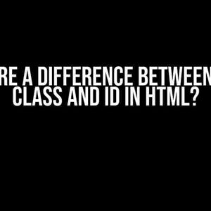 Is there a difference between using class and id in HTML?