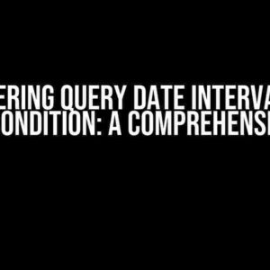 Mastering Query Date Intervals by Month Condition: A Comprehensive Guide