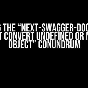 Solving the “Next-Swagger-Doc Error: Cannot convert undefined or null to object” Conundrum